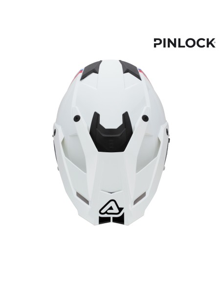 casco integral acerbis assault negro y blanco para carretera y off road 0026652 237