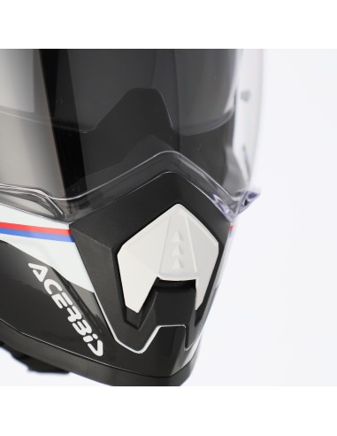 casco integral acerbis assault negro y blanco para carretera y off road 0026652 237