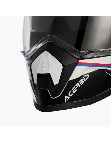 casco integral acerbis assault negro y blanco para carretera y off road 0026652 237