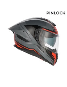 casco integral moto acerbis tarmak x fibra ece 22 06 color gris y rojo 0027315 2