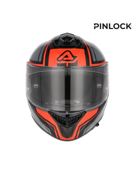 casco integral moto acerbis tarmak x fibra ece 22 06 color gris y rojo 0027315