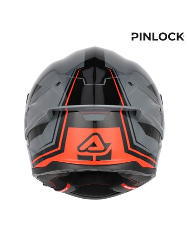 casco integral moto acerbis tarmak x fibra ece 22 06 color gris y rojo 0027315