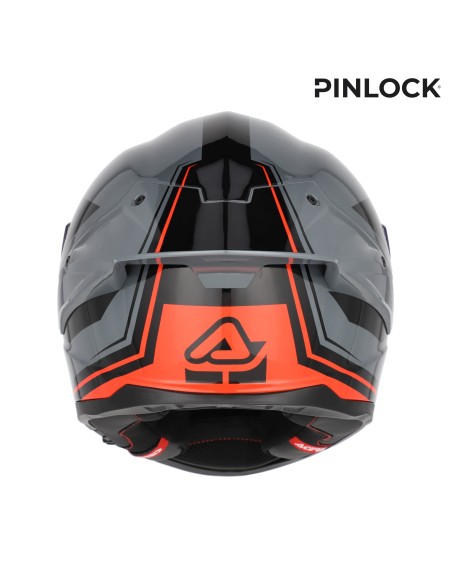casco integral moto acerbis tarmak x fibra ece 22 06 color gris y rojo 0027315