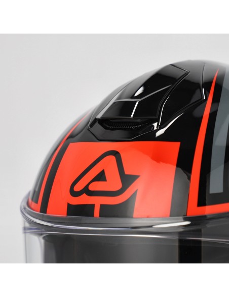 casco integral moto acerbis tarmak x fibra ece 22 06 color gris y rojo 0027315