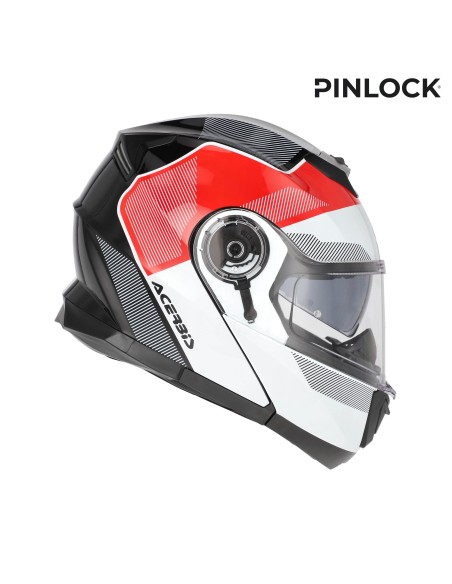casco modular acerbis serel 22 06 rojo y gris 0025201 239