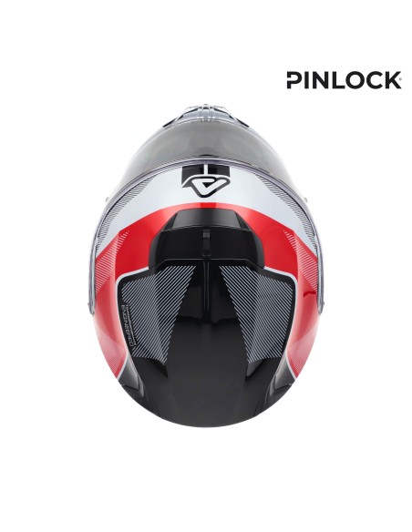 casco modular acerbis serel 22 06 rojo y gris 0025201 239