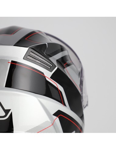 casco modular acerbis serel 22 06 blanco y rojo 0025201 314