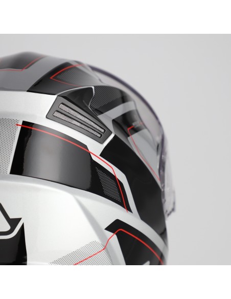 casco modular acerbis serel 22 06 blanco y rojo 0025201 314
