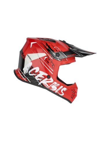 casco acerbis off road junior profile color rojo y negro 0025401 349