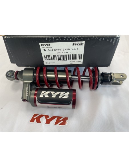 amortiguadores traseros kyb gas para honda pcx 2012 2017 rojo