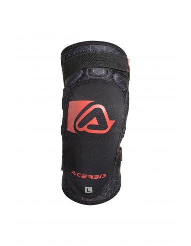 rodillera acerbis color negro y rojo 0023455 323