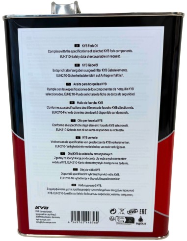 aceite de horquilla kayaba kyb 400g10 g10 sae 10w 4 litros suspension delantera