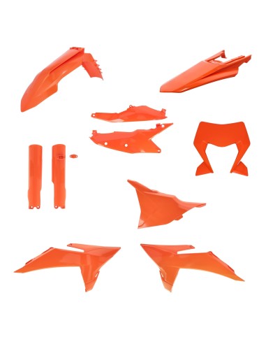 kit de plasticos acerbis 0027450 011 016 ktm exc exc f 2026 naranja completo