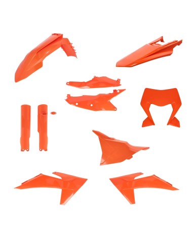 kit completo de plasticos acerbis 0026809 011 016 ktm exc exc f 125 500 naranja