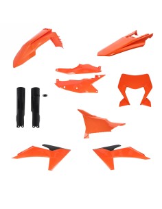 kit completo de plasticos acerbis 0026809 553 025 ktm exc exc f 150 500 naranja negro