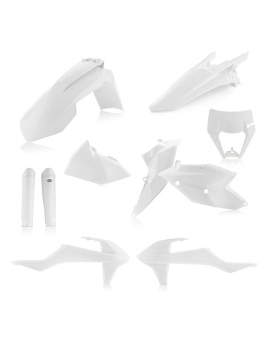 kit completo de plasticos acerbis 0022371 030 ktm exc exc f 2017 2019 blanco
