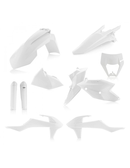 kit completo de plasticos acerbis 0022371 030 ktm exc exc f 2017 2019 blanco