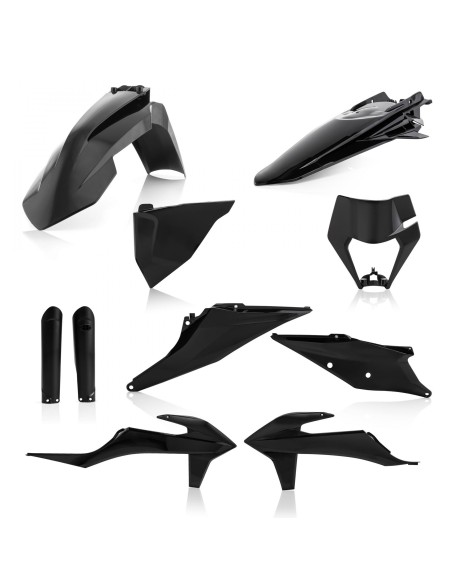 kit completo de plasticos acerbis 0024054 090 negro para ktm exc exc f 2020 2023