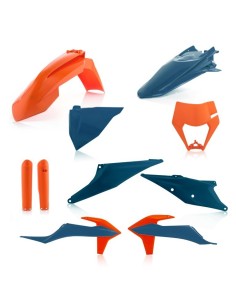 kit de plasticos completo acerbis 0024054 243 azul y naranja para ktm exc y exc f 2020 202 2