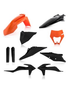kit de plasticos completo acerbis 0024054 313 negro y naranja para ktm exc y exc f 2020 20 2