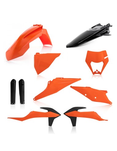 kit de plasticos completo acerbis 0024054 553a replica oem 2020 para ktm exc y exc f 2020
