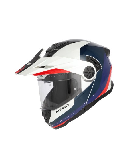 casco modular acerbis rider graphic 0026577 034 blanco azul rojo ece 22 06 p j