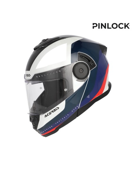casco modular acerbis rider graphic 0026577 034 blanco azul rojo ece 22 06 p j