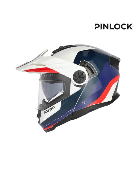 casco modular acerbis rider graphic 0026577 034 blanco azul rojo ece 22 06 p j