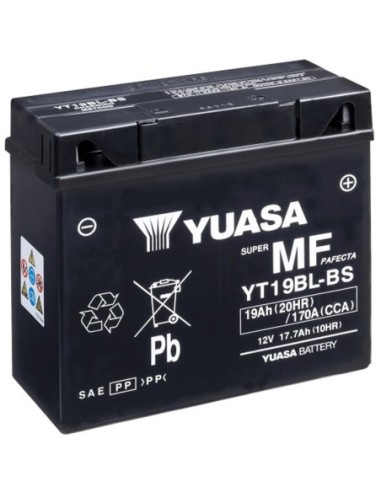 Batería Yuasa YT19BL-BS Sin Mantenimiento