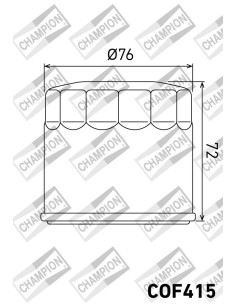 filtro de aceite moto champion cof415 compatible royal enfield 650 twin