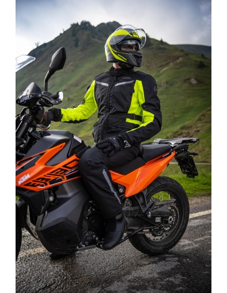 chaqueta x trail acerbis color negro y amarillo talla s ultima unidad