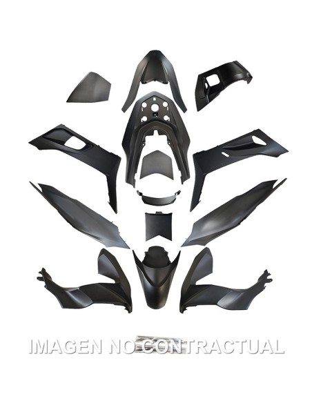 kit plasticos hert honda pcx 125 14 piezas negro