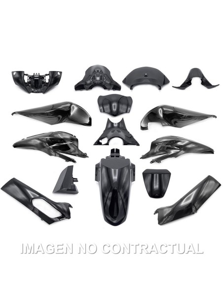kit plasticos hert honda sh 125 150 negro brillo