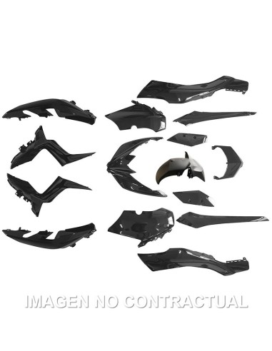 kit plasticos hert yamaha x max 125 300 15 pzas negro brillo