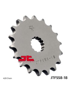 pinon de moto jt sprockets acero 18 dientes p 428 jtf558 18