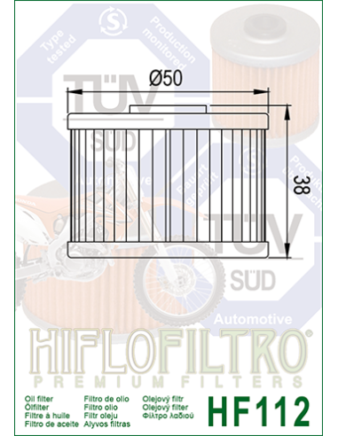 filtro aceite hiflo hf112