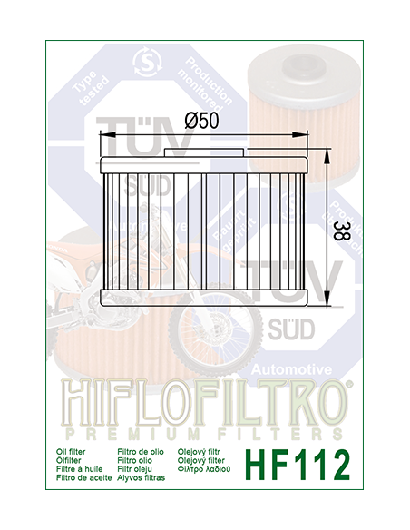 filtro aceite hiflo hf112
