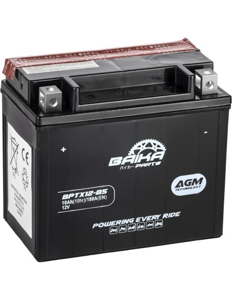 bateria moto agm baika parts ytx12bs bptx12bsbai