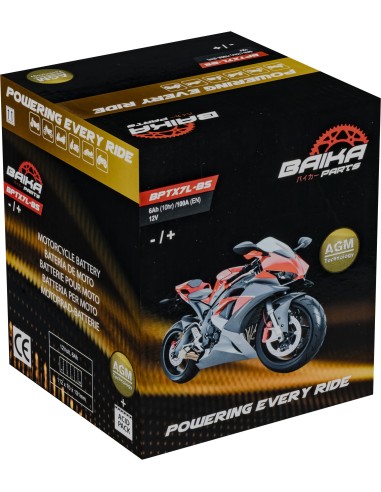 bateria moto agm baika parts ytx7l bs