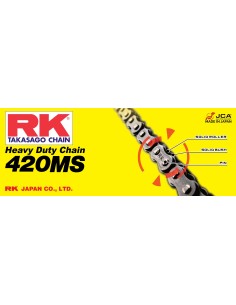 cadena para moto rk 420sb estandar 142 pasos 420sb142