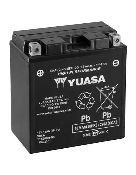 Batería Yuasa YTX20CH-BS Alto Rendimiento