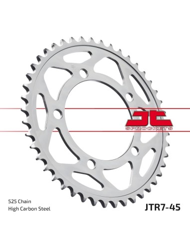 corona moto jt sprockets de acero de 45 dientes jtr7 45