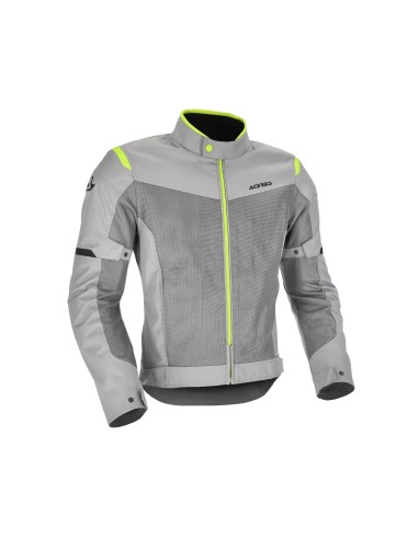 chaqueta acerbis ce ramsey vented 2 0 color gris y amarillo 0026149 290
