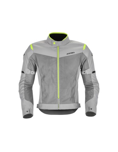 chaqueta acerbis ce ramsey vented 2 0 color gris y amarillo 0026149 290