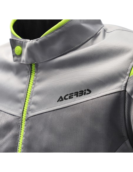 chaqueta acerbis ce ramsey vented 2 0 color gris y amarillo 0026149 290