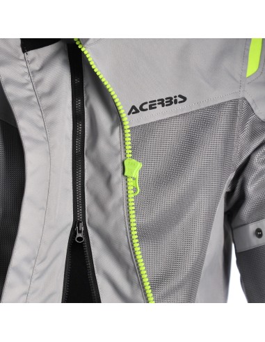 chaqueta acerbis ce ramsey vented 2 0 color gris y amarillo 0026149 290
