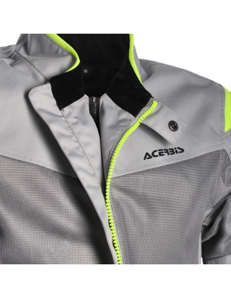 chaqueta acerbis ce ramsey vented 2 0 color gris y amarillo 0026149 290