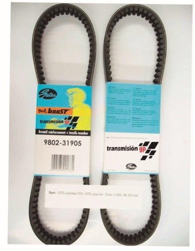 correa para moto sym 250 gts joymax 06 07 gates 9802 31905