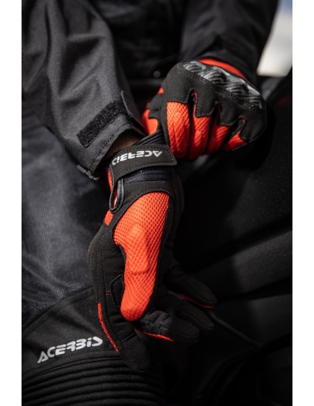 guantes acerbis ramsey my vented negro y rojo 0023478 110