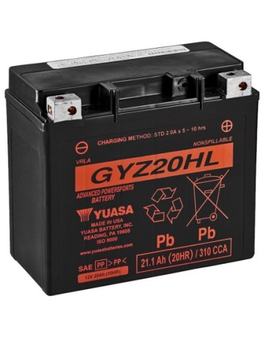 Batería Yuasa GYZ20HL Alto Rendimiento